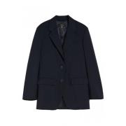 Max Mara Elegant Weekend Blazer med Klassisk Design Blue, Dam