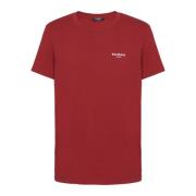 Balmain Flocked T-shirt Red, Herr