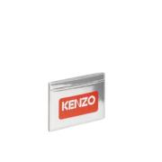 Kenzo Silver Läder Korthållare Plånbok Gray, Unisex