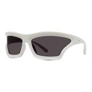 Loewe Modern Snedskuren Mask Solglasögon Solid Vit White, Dam