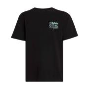 Tommy Jeans Ekologisk Bomull Logo T-shirt Svart Black, Herr