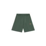 Carhartt Wip Shorts med elastisk hög midja i enfärgat tyg Green, Herr