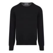 Brunello Cucinelli Svart Ull Cashmere Tröja Black, Herr