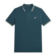 Fred Perry Slim Fit Twin Tipped Polo Green, Herr