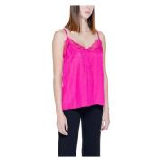 Vila Jacquard Singlet Vår/Sommar Kollektion Pink, Dam