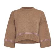 Marni Stiliga Sweaters Kollektion Beige, Dam