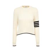 Thom Browne Stilfull Pullover Sweater White, Dam