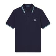 Fred Perry Original Twin Tipped Polo Navy Ice Blue, Herr