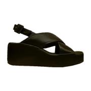 Högl Svarta högklackade sandaler för kvinnor Black, Dam
