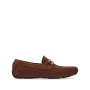 Salvatore Ferragamo Brun Mocka Sandaler Brown, Herr