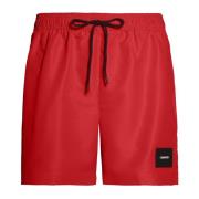 Calvin Klein Medium Lace-Up Badshorts Red, Herr