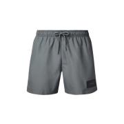 Calvin Klein Sportiga LogoPrint Herrbadshorts Gray, Herr