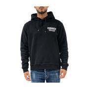 Dsquared2 Svart Hoodie från den Senaste Kollektionen Black, Herr