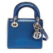 Dior Vintage Pre-owned Laeder handvskor Blue, Dam
