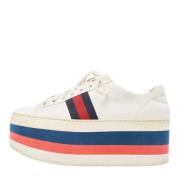 Gucci Vintage Pre-owned Laeder sneakers White, Dam