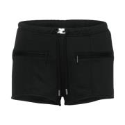 Courrèges Stiliga Mini Shorts Black, Dam