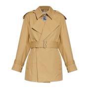 Burberry Bomullstrenchcoat Beige, Dam