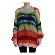 Dsquared2 Multifärgad Mohair Crewneck Sweater Multicolor, Dam