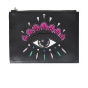 Kenzo Ögon Clutch Väska i Ros Black, Dam