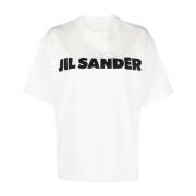 Jil Sander Porcelain Logo T-shirt White, Dam