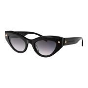 Alexander McQueen Stiliga solglasögon Am0407S Black, Dam