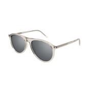 Saint Laurent Beige Silver Solglasögon Beige, Unisex