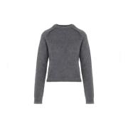 Jil Sander Grå Tröja Aw24 Dammode Gray, Dam