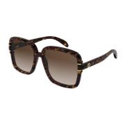 Gucci Stiliga solglasögon Gg1066S färg 002 Brown, Dam