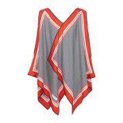 Balmain Asymmetrisk monogrammönstrad tunikaklänning med sjal Multicolo...