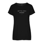 Bitte Kai Rand Svart Logo T-shirt Topp Black, Dam