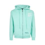 Pharmacy Industry Herr Zip-Up Hoodie med Logo Print Green, Herr