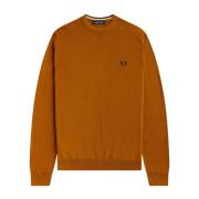 Fred Perry Klassisk Crewneck Tröja Brown, Herr