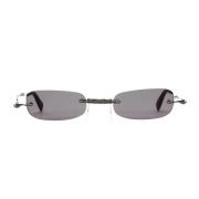 Kuboraum Svarta ovala solglasögon med grå lins Black, Dam