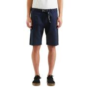 RefrigiWear Blå Bomull Elastisk Midja Bermuda Shorts Blue, Herr