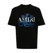 Amiri Snake Logo Jersey Crew Neck T-shirt Black, Herr