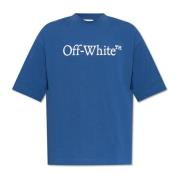 Off White T-shirt med logotyp Blue, Herr