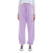 Hinnominate Bomulls sweatpants med logotyptryck Purple, Dam