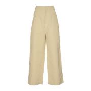 Roberto Collina Kräm Byxor Pantalone Beige, Dam