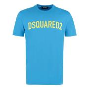 Dsquared2 Stretch bomull T-shirt Blue, Herr