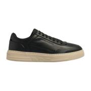 Emporio Armani Herr Sneakers med präglat logotyp Black, Herr