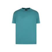 Emporio Armani Herr Tape Logo Präglad T-shirt Green, Herr