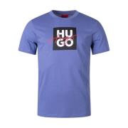 Hugo Boss Snygga T-shirts och Polos för Män Purple, Herr