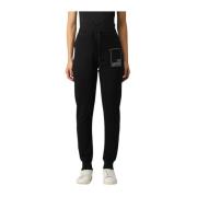 Moschino Sportiga Joggingbyxor med Box Logo Black, Dam