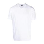 Tom Ford Vit Rund Hals Kortärmad T-shirt White, Herr
