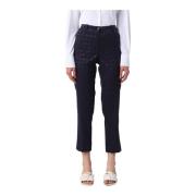 RRD Austin Chino Cropped Trousers Blue, Dam