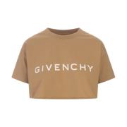 Givenchy Brun T-shirt med 4G-logotyp Brown, Dam
