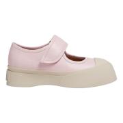 Marni Ljusrosa nappa läder Mary Jane sneaker Pink, Dam