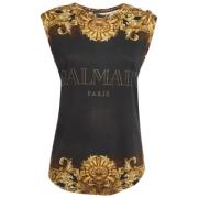 Balmain Pre-owned Pre-owned Tyg toppar Black, Dam