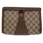 Gucci Vintage Pre-owned Canvas kuvertvskor Beige, Dam