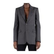 Wardrobe.nyc Kol Single-Breasted Blazer Gray, Dam